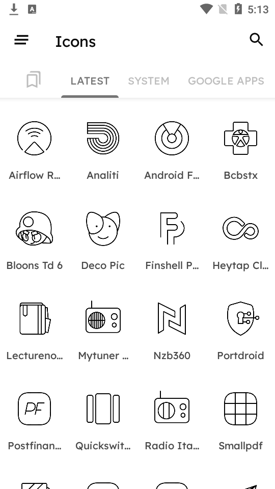 黑色线性图标app安卓版 v4.3.9