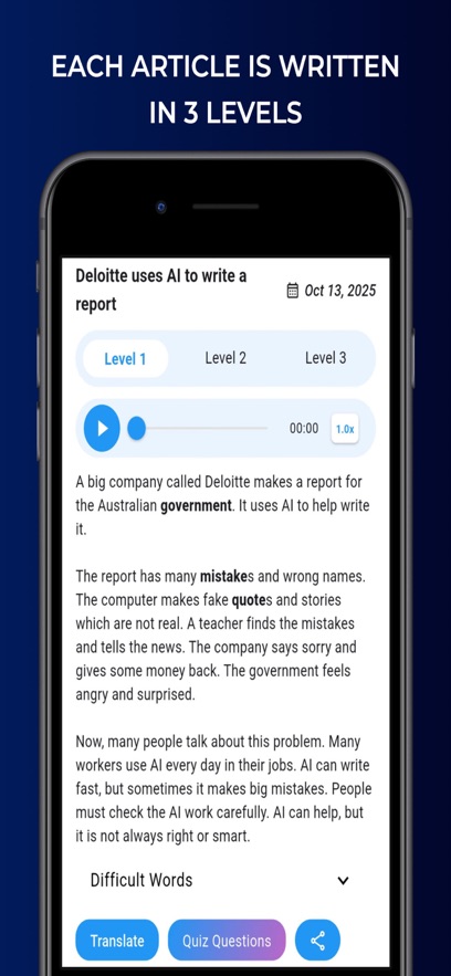 English News in Levels app v5.0.6