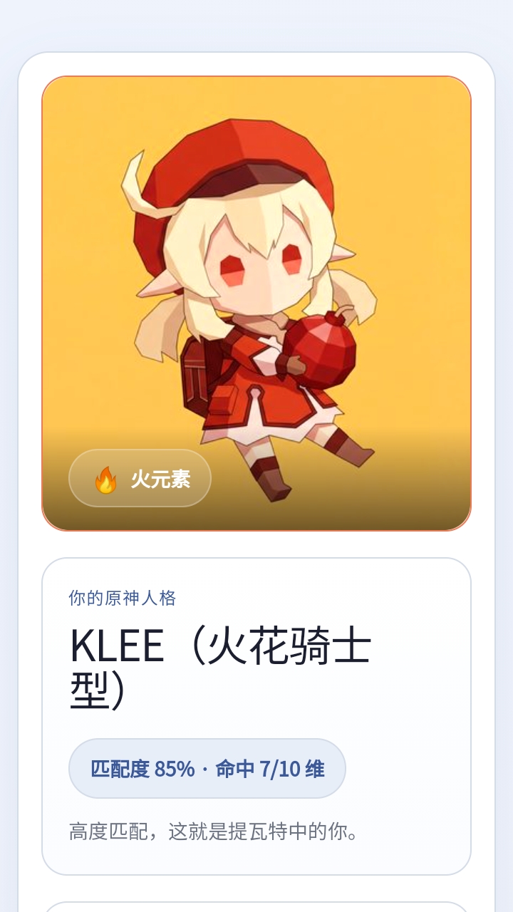 sbti原神人格测试官方正版 1.0安卓版 v1.0