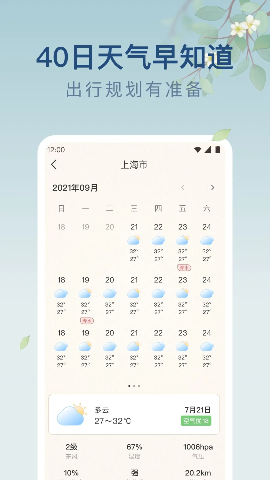 雨日天气预报下载手机版最新 v1.9.15
