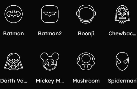白色线性图标Vera Outline White破解版